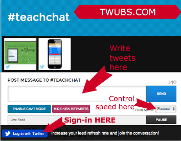 Twubs.com is one of the options for joining #TeachChat, Really Good Stuff's education Twitter chat.