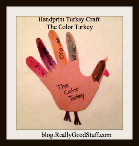 Handprint Turkey Craft - Color Turkey