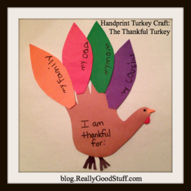 Handprint Turkey Crafts for Thanksgiving