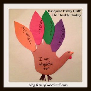 Handprint Turkey Craft - The Thankful Turkey