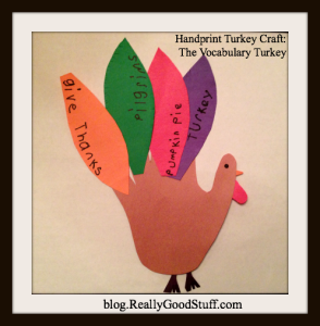 Handprint Turkey Craft - The Vocabulary Turkey