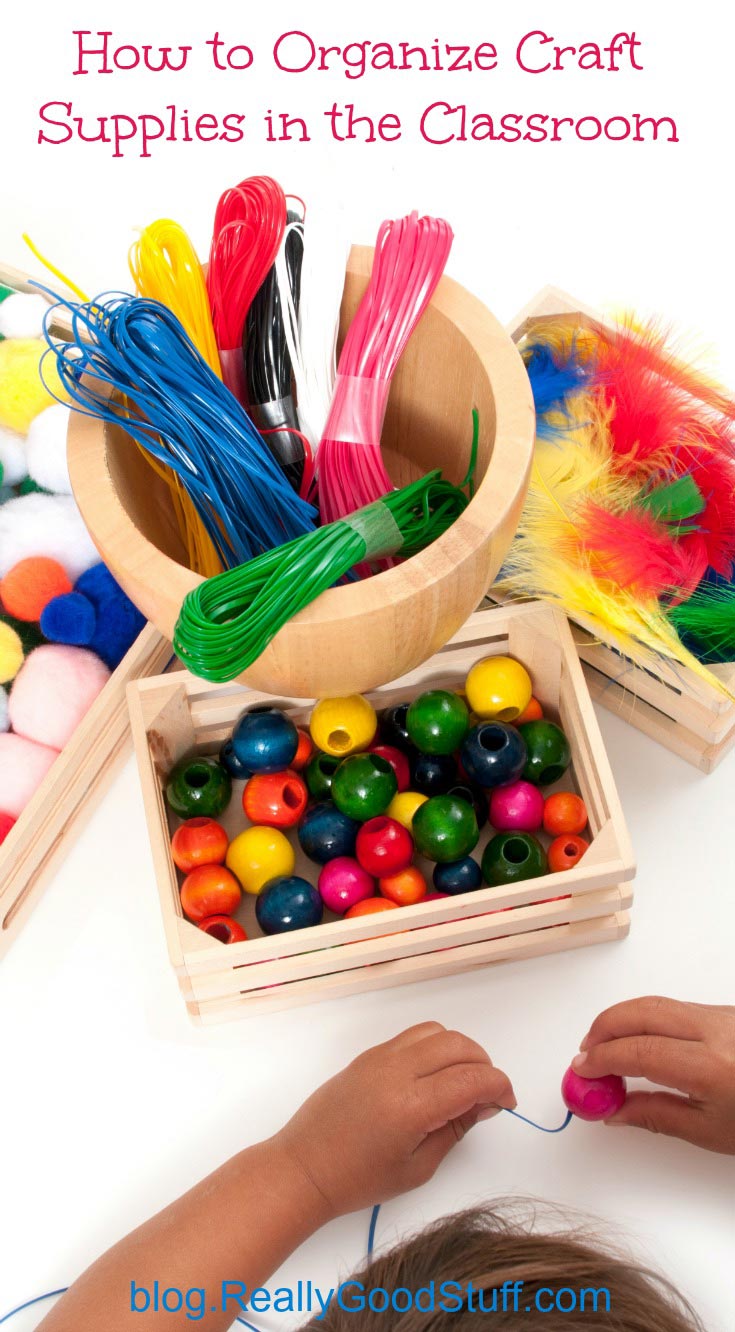 How to Organize Craft Supplies in the Classroom - and at home