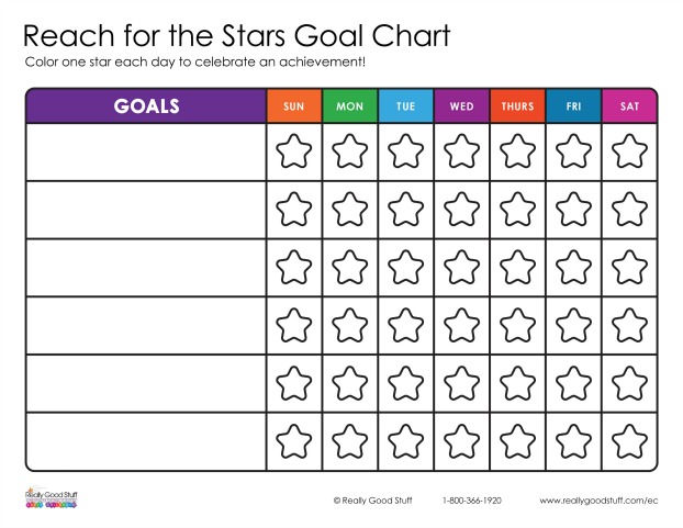 Reach for the Stars Goal Chart - Really Good Teachers™ Blog and Forum