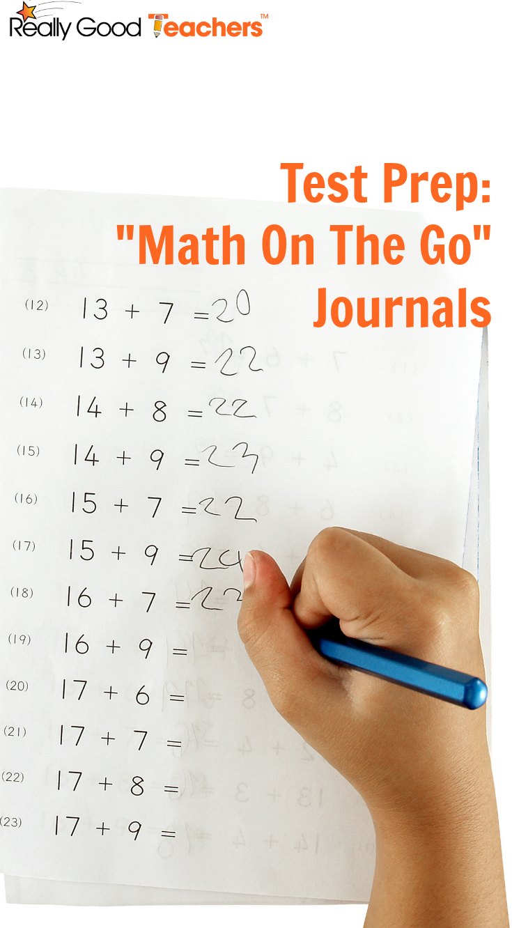 Test Prep: Make "Math On The Go" Journals to Help Students Practice Math Skills for State Testing - ReallyGoodTeachers.com